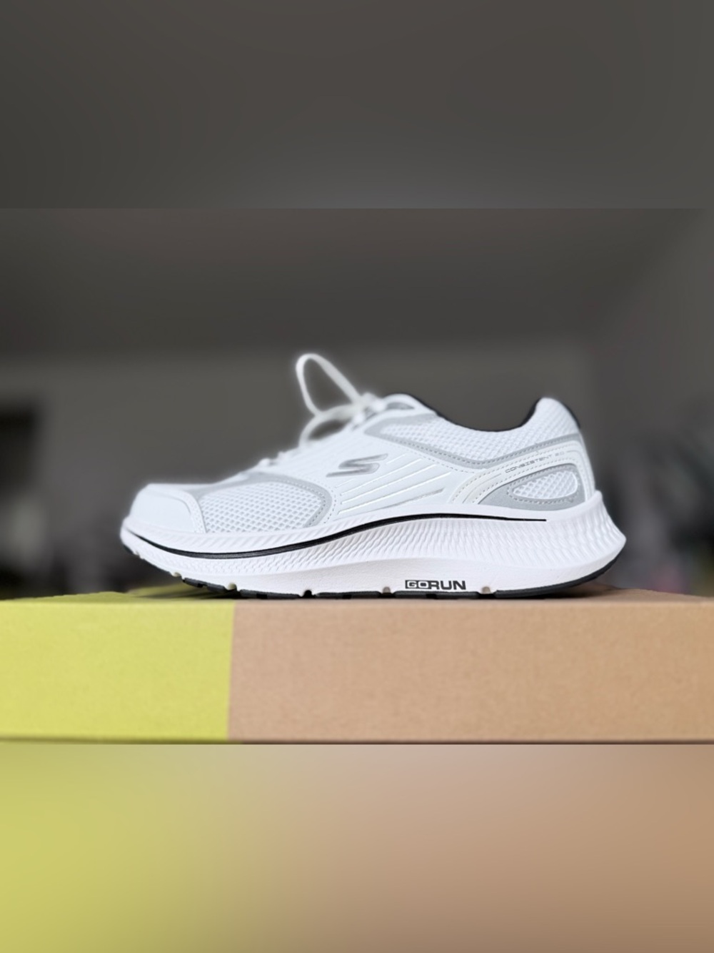 Skechers GO RUN Consistent 2.0 Silver Wolf men's shoes.